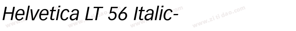 Helvetica LT 56 Italic字体转换